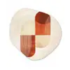 Bogen - Beige - Vormen Wandcirkel Organisch Forex 3mm klein -3d