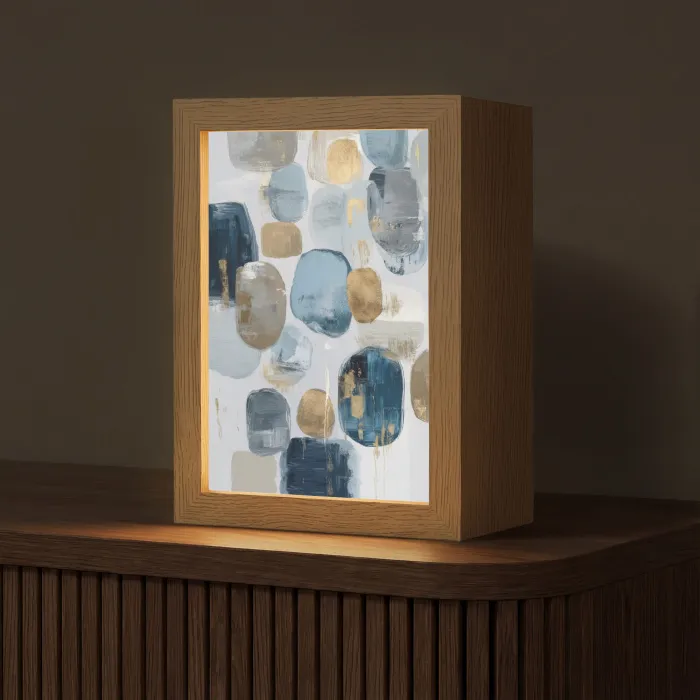 Abstract - Goud - Vormen Light Box met kabel (Tafellamp) klein -z3d_website