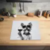 Hondje - Wijnglas - Zonnebril - Enthousiast Inductie beschermer vinyl 3mm middel -sfeer5