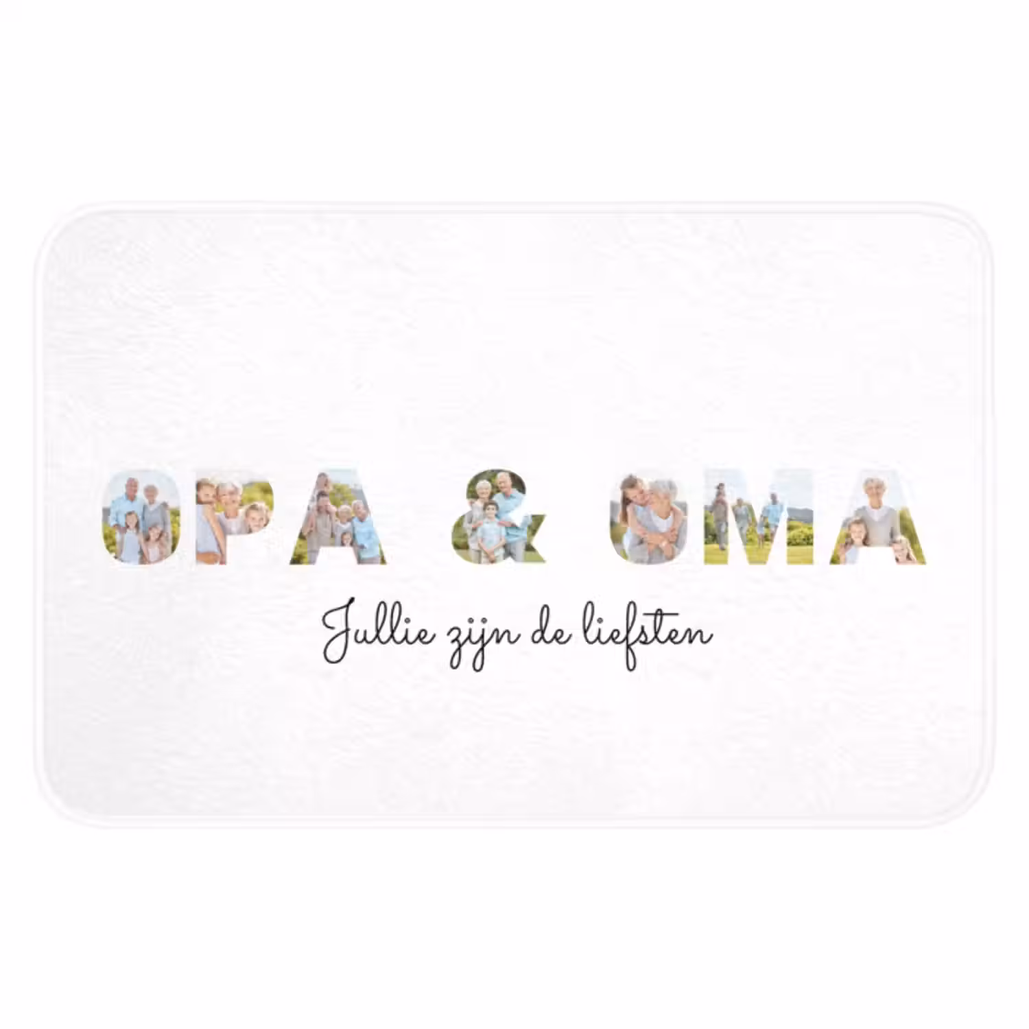 Gepersonaliseerde badmat - Opa & Oma - Lettercollage