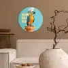 Papegaai - Koksmuts - Quote - Neon Wandcirkel plexiglas klein -sfeer1