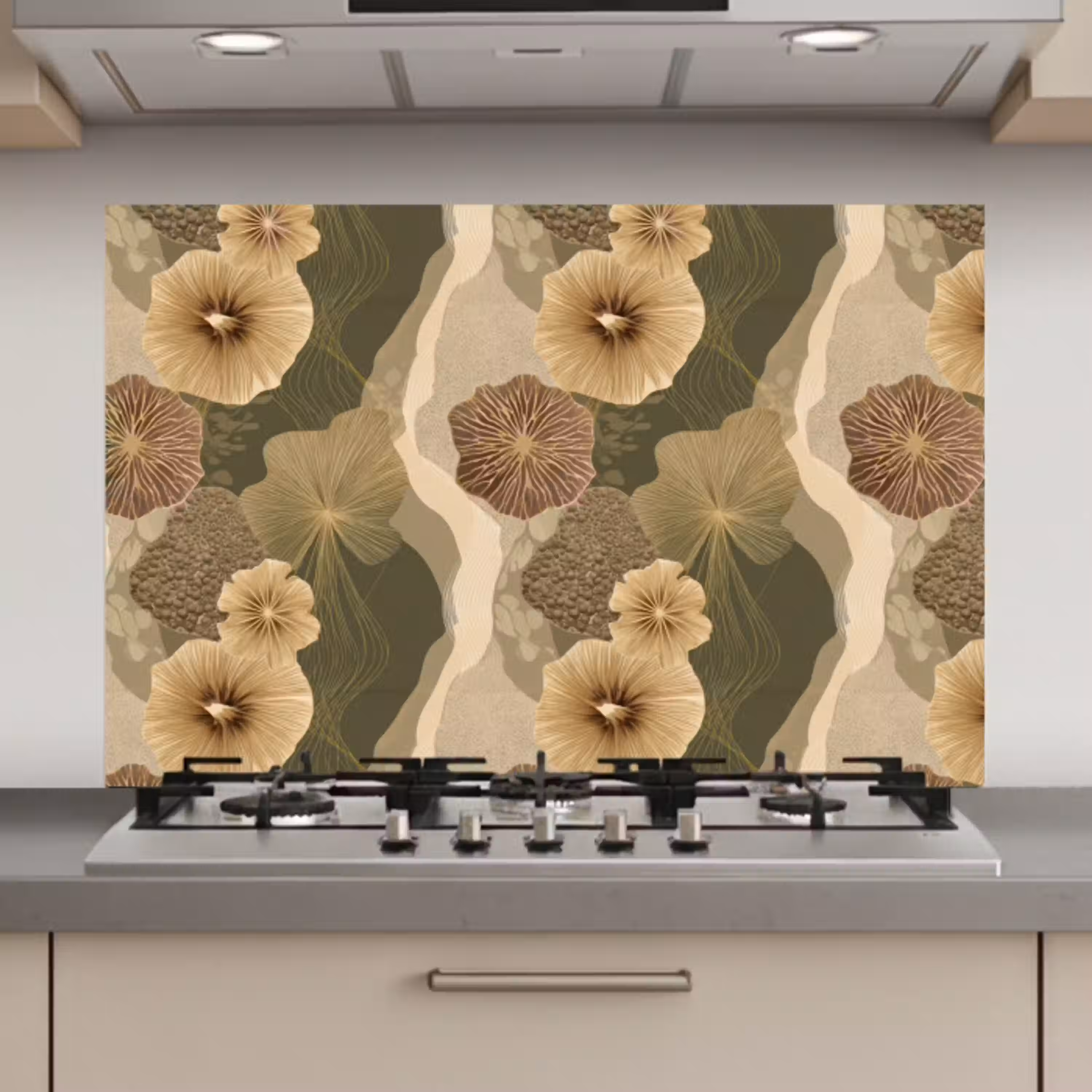 Abstract - Modern - Groen keuken achterwand spatscherm klein 900 -3d_website