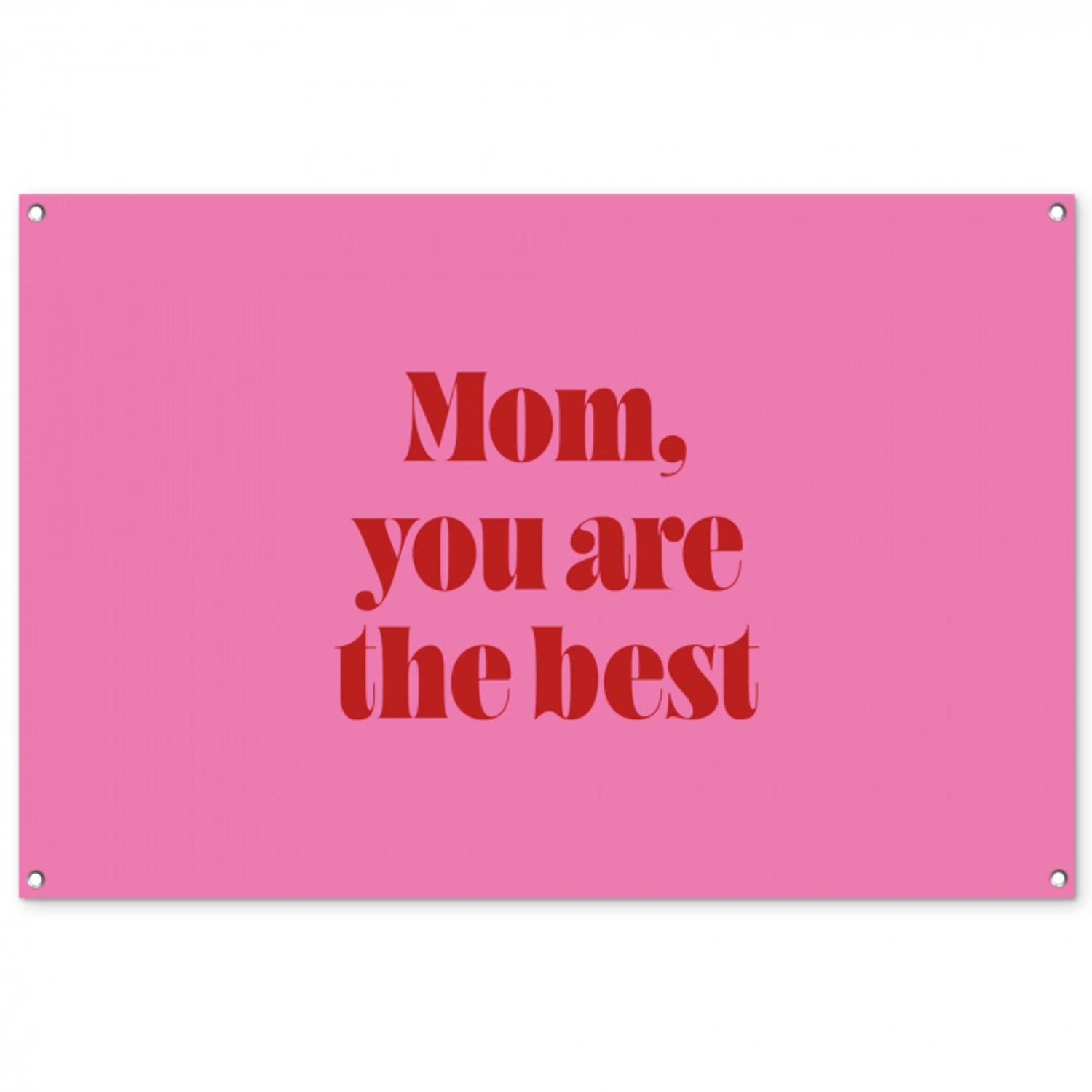 Moeder - Boodschap -Roze tuinposter los doek groot -3d