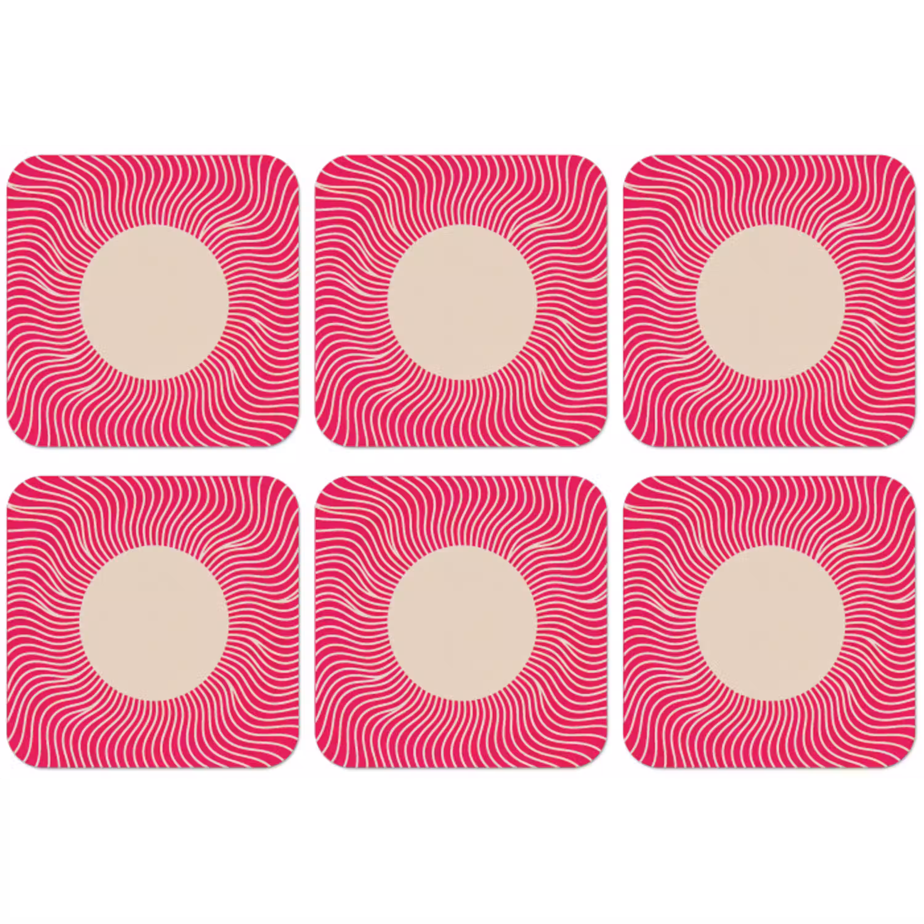Abstract - Patroon - Roze onderzetter kurk middel -zkaufland3dotto