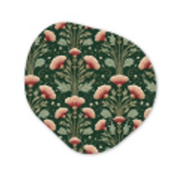 Patroon - Botanisch - Kleurrijk Wandcirkel Organisch Forex 3mm klein 629 -3d