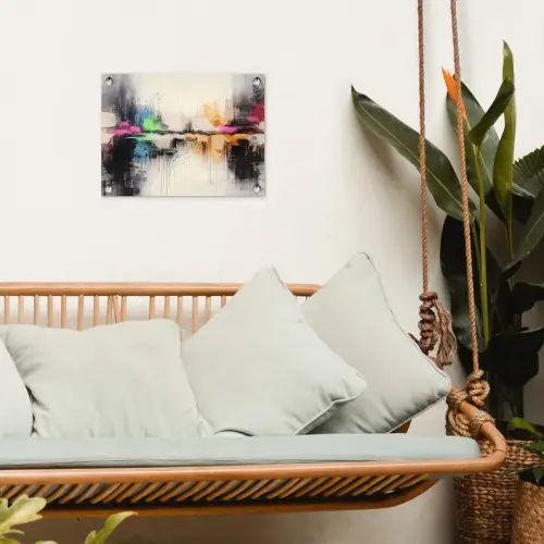Abstract - Kleurexplosie - Landschap tuinposter los doek klein -sfeer7