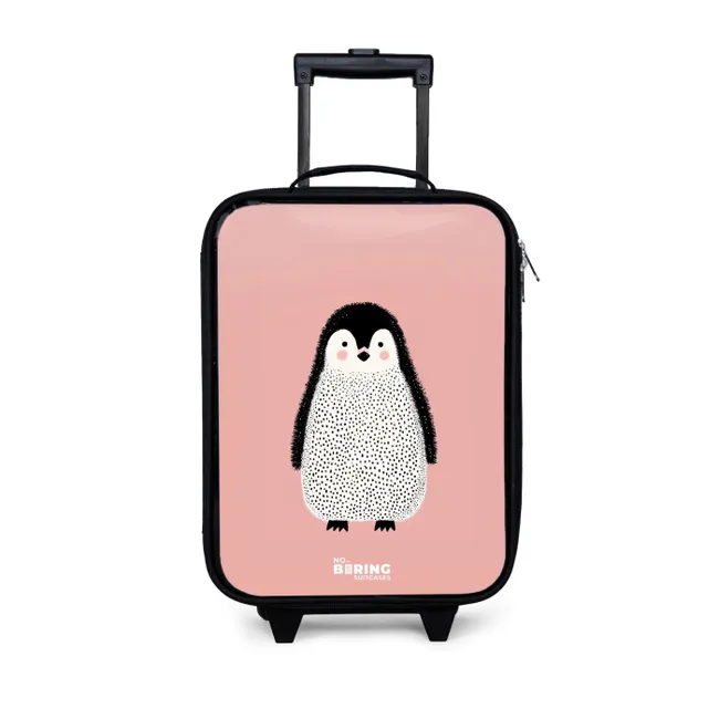 Kids’ Suitcase - Penguin - Dots - Pink - Minimalist