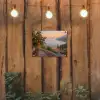 Middelandse zee - Sinaasappel - Heuvels - Zee tuinposter los doek klein -sfeer1