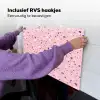 Terrazzo -  Patroon - Kleurrijk - Roze Inductie beschemer met haakjes klein 777 -ky-ophangen-nl