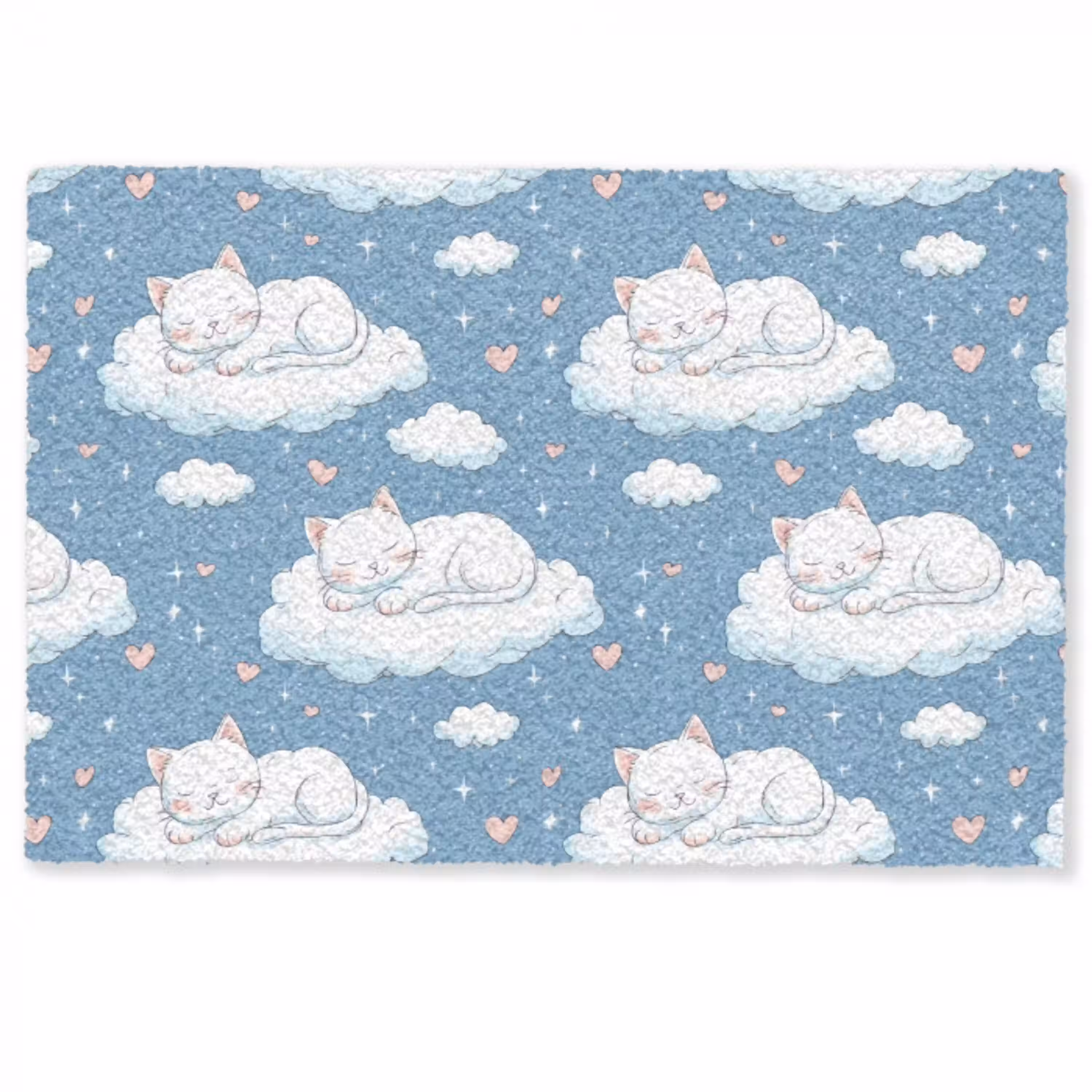 Kitten - Wolken - Blauw Deurmat klein 898 -zkaufland3d