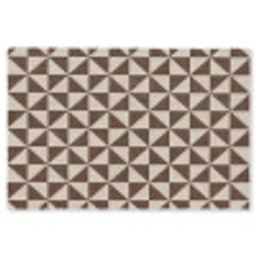 Patroon - Bruin - Vlakken - Driehoek Vloerkleed Rechthoek klein -3d