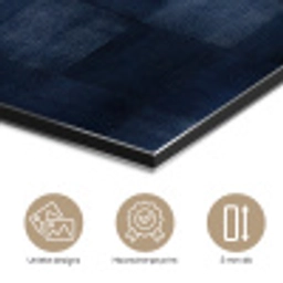 Patroon - Ruit - Marineblauw aluminium wit klein 46 -closeup_NL