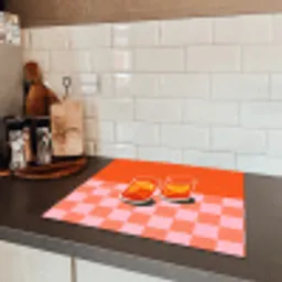 Sinaasappel - Glazen - Oranje Inductie beschermer vinyl 3mm middel -sfeer3