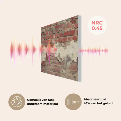 Muur - Baksteen - Verweerd PET vilt middel -USP_NL