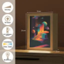 Abstract - Trappen - Mens - Planeten Light Box met kabel (Tafellamp) klein -USP_DE