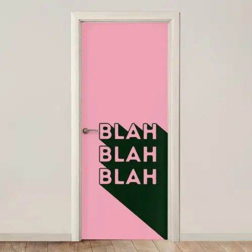 Tekst - Grafisch - Groen - Schaduw deurposter klein -3d_beige