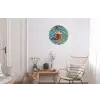 Mok - Koffie - Zigzag - Slagroom Wandcirkel aluminium klein -woonkamer