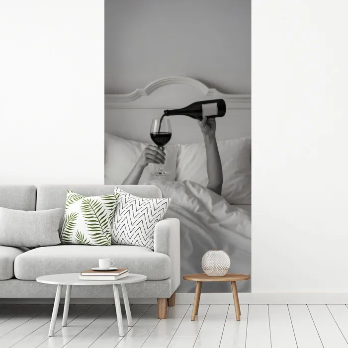 Lakens - Armen - Wijn - Glas fotobehang vinyl groot -woonkamer