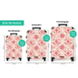 Roze - Bloemenmotief - Wit - Modern NBS - Handbagage koffer - Volwassenen Unisex middel zzzzzzVergelijking_3NL