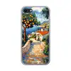 Huizen - Mozaïek - Sinaasappelbomen - Zee Telefoonhoesje iPhone 7 klein -3d