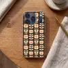 Bloemen - Retro - Bruin Telefoonhoesje iPhone 17 Pro klein 878 -sfeer1