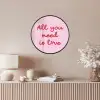 Tekst - Roze - Love - Hart Fotolijst rond zonder passe partout klein -sfeer3