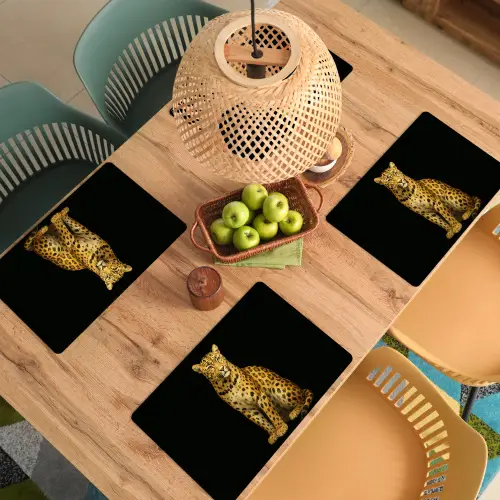 Panter - Realistisch - Bruin Placemat vinyl groot -zzsfeer5_Kitchenyeah-website