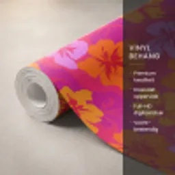 Zomers - Hibiscus - Kleurrijk Behang Vinyl klein 1060 -USP_closeupNL