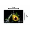 Avocado - Groente - Bladeren - Water - Zwart - Groen Placemat vinyl groot -specs