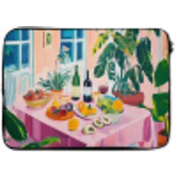 Tafel - Wijn - Fruit laptophoes neopreen klein -zkaufland3dotto