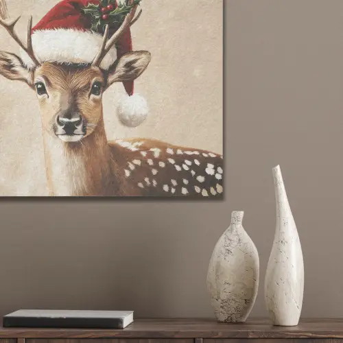 Kerst - Hert - Gewei - Rood PET vilt klein -sfeer6_closeup