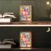 Bloemen - Olieverf - Kleurrijk - Natuur Light Box met kabel (Tafellamp) klein -sfeer3