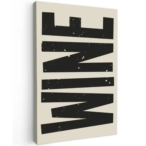 Zwart - Wijn - Decoratie - Vintage canvas 2cm klein -z3d