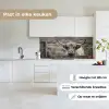 Schotse hooglander - Zwart - Wit - Hout keuken achterwand 2 middel -sfeer4_NL