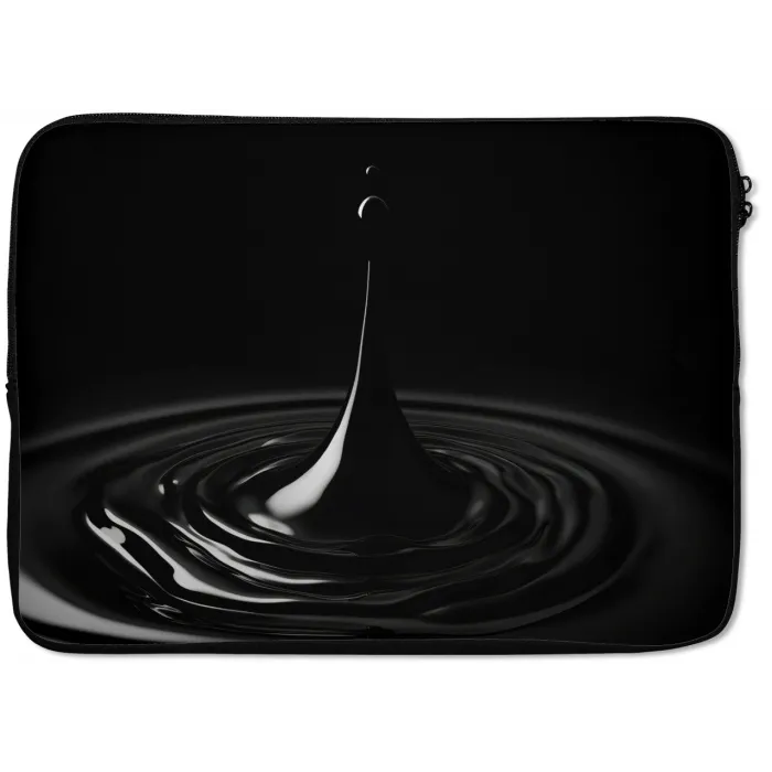 Zwart - Water - Druppel laptophoes neopreen klein -zkaufland3dotto