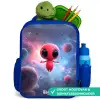 Rood Ruimtewezen in Kosmische Dans Kinderrugzak - Blauw middel -inhoud_NL