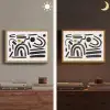 Abstract - Kunst - Vormen - Zwart Light Box met batterij (Wandlamp) middel -sfeer3