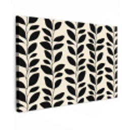 Botanisch - Dessin - Zwart - Beige canvas 2cm klein 34 -z3d