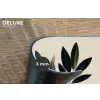 Ovaalvormige bladeren - Diep groen - Symmetrisch Placemat vinyl groot -closeup