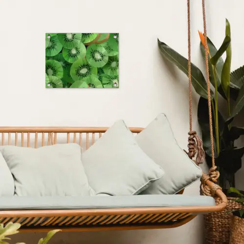 Kiwi - Groen - Pitten tuinposter los doek klein -sfeer7
