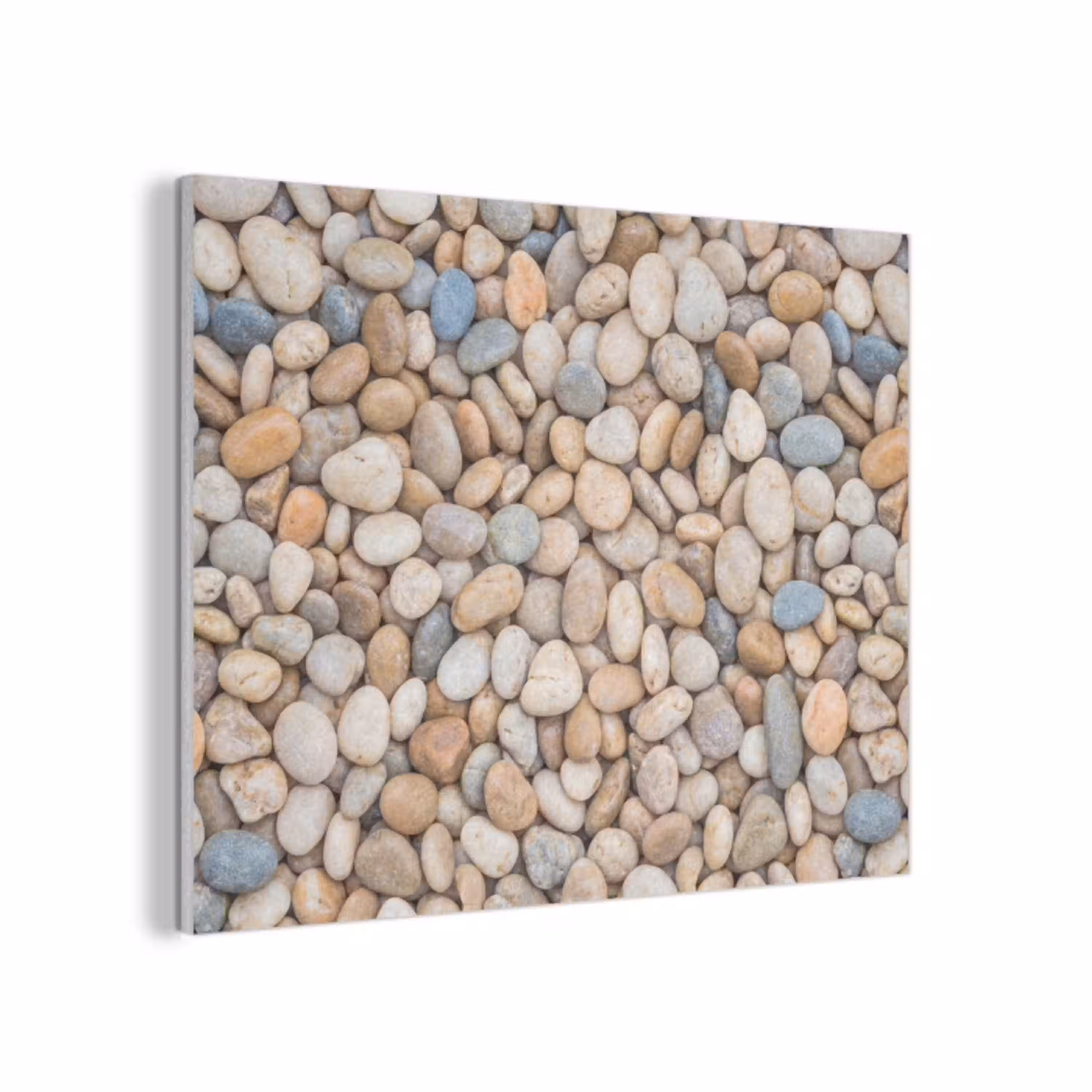Kiezelstenen - Natuur - Textuur - Beige - Grijs PET vilt klein -3d