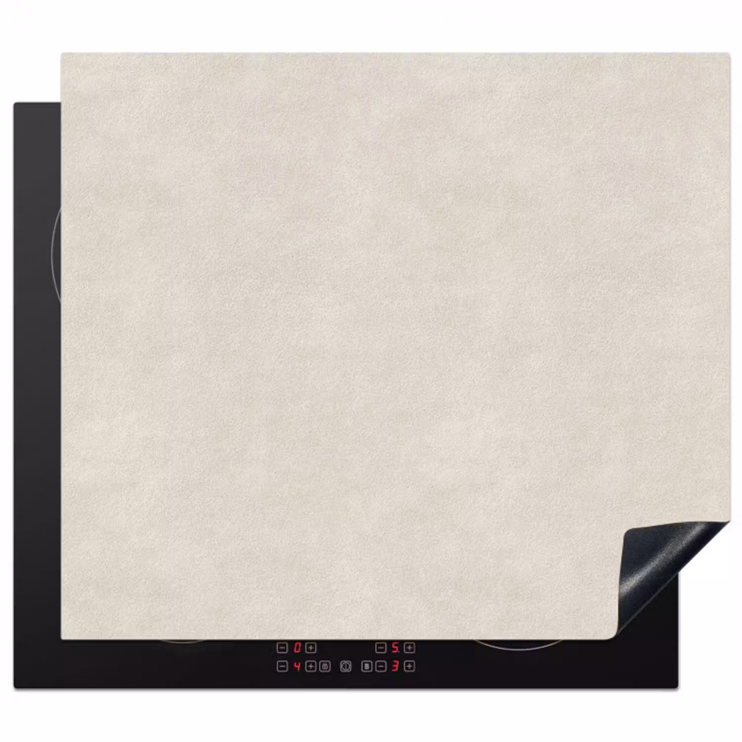 Zandkleurig - Modern - Egaal Inductie beschermer vinyl 3mm middel 274 -3d