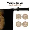 Leeuw - Portret - Zwart - Dieren Wandkleed katoen klein -sfeer2