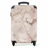 Marmer - Rustiek Beige Marmer NBS - Handbagage koffer - Kinderen Unisex middel -productfoto_recht
