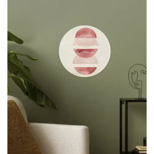 Minimalistisch - Cirkels - Roze Wandcirkel behangsticker klein -sfeer2