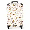 Terrazzo patroon veelkleurig oker en roest NBS - Handbagage koffer - Kinderen Unisex middel -productfoto_recht
