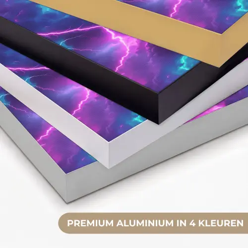 Elektrisch - Neon - Lucht Textielframe zwart klein 947 -USP_kleurenNL