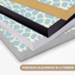 Giraf - Modern - Blauw Textielframe zwart klein 947 -USP_kleurenDE