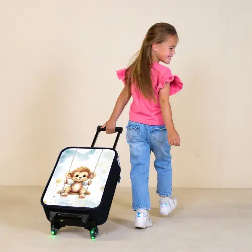 Axel aapje Kinderkoffer - Zwart klein -sfeer1