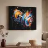Graffiti - Sport - Fitness - Dumbbell - Gym Textielframe zwart klein -sfeer3